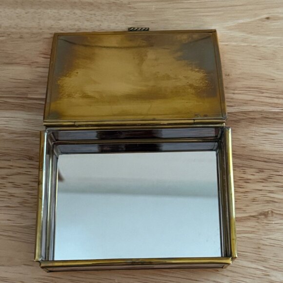 Thomas Kinkade Glass Trinket Box from Enesco Mirrored Bottom Victorian Setting - Picture 6 of 8